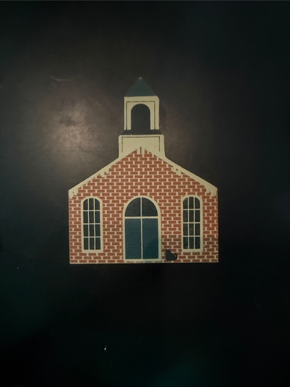 Vintage 1986 Cat's Meow Village Jackson Township Hall Roscoe Village Series
